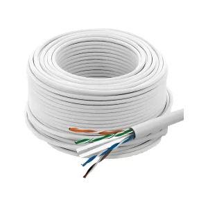 CABLE UTP CAT5E 100%  COBRE COLOR BLANCO MARCA NETLINKS BOBINA DE 100MTS