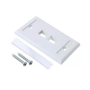 FACE PLATE DE 2 POSICIONES COLOR BLANCO HUESO MARCA PANDUIT