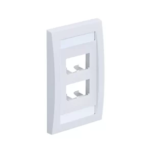 FACE PLATE DE 4 POSICIONES COLOR BLANCO HUESO MARCA PANDUIT