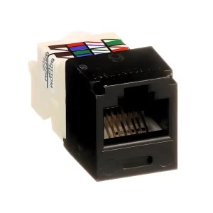 JACK COUPLER RJ45 CAT6 COLOR NEGRO MARCA PANDUIT