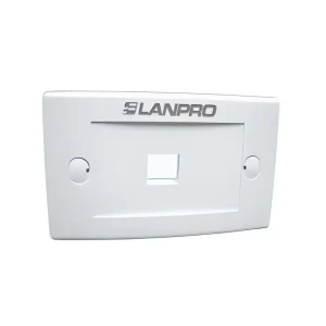 FACE PLATE DE 1 POSICION COLOR BLANCO MARCA LAMPRO