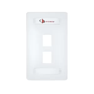 FACEPLETE DE 2 POSICIONES BLANCO MARCA SIEMON