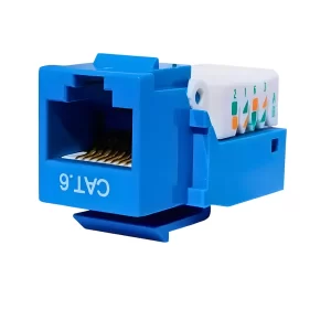 JACK COUPLER RJ45 CAT6 COLOR AZUL MARCA QNET