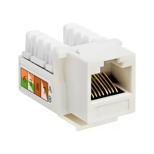 JACK COUPLER RJ45 CAT6 COLOR BLANCO MARCA QNET