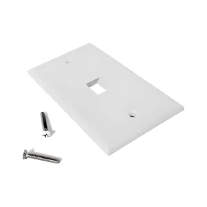 FACE PLATE DE 1 POSICION COLOR BLANCO MARCA QNET