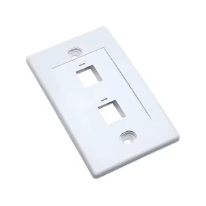 FACE PLATE DE 2 POSICIONES COLOR BLANCO MARCA QNET