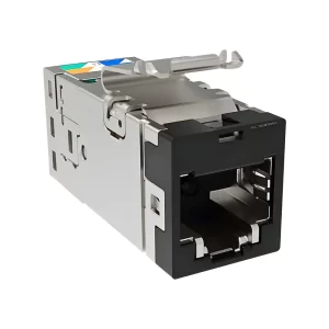 JACK COUPLER RJ45 CAT6A BLINDADO COLOR NEGRO MARCA COMMSCOPE