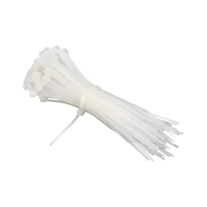 TIE WRAP COLOR BLANCO DE 20CM (PAQUETE DE 100 UNIDADES)