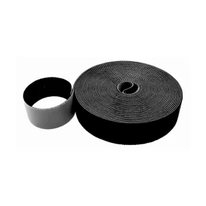 CINTA VELCRO ORGANIZADOR DE CABLES COLOR NEGRO MARCA QNET (ROLLO DE 10MTS)