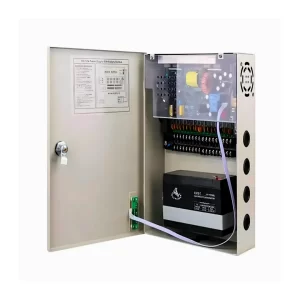 FUENTE DE PODER CENTRALIZADA MARCA SPTLINE 12VOL - 20AMP DE 18 CANALES CONEXIÓN PARA RESPALDO DE BATERÍA