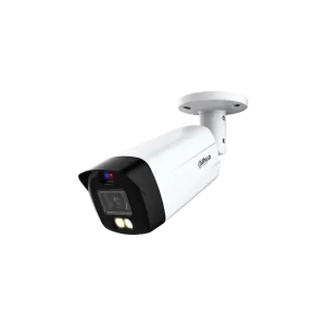 CÁMARA BULLET 5MP DAHUA TIOC, LENTE FIJO 3.6MM , FULL COLOR, DISUACIÓN ACTIVA, IR 40M, AUDIO, LUCES LED, IP67