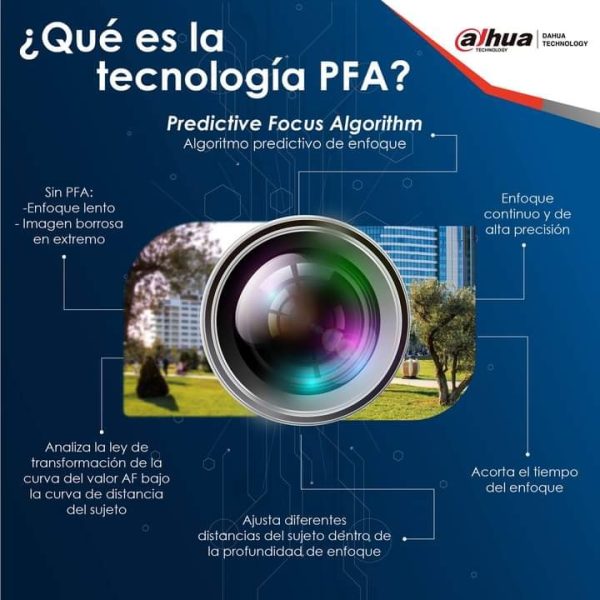 Cámara PTZ Dahua 4MP / PoE+ / Detección Facial / 30x / H.265 / Metálica / IP67 IK10 - Imagen 2