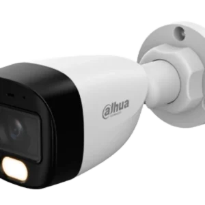 CÁMARA TIPO BULLET MARCA DAHUA DE 2MP, LENTE 2.8MM METÁLICA, LED 20 MTS, IP67, FULL COLOR.