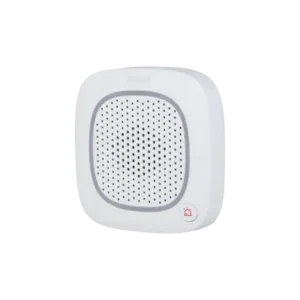 Sirena Intercom Inalámbrica con Audio Bidireccional y Múltiples Sonidos de Alarma (Fuego Intrusión Pánico Médica) Soporta Botón de Pánico