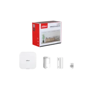 Kit de Alarma Inalámbrico Hub2 con Wi-Fi y Ethernet Admite 150 Canales Periféricos Inalámbricos Audio Bidireccional Frecuencia 433MHz (Incluye Panel de Alarma Sensor de Movimiento Contacto Magnético y Control Remoto)