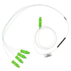 Divisor óptico PLC (Splitter) conectorizado 1x4.