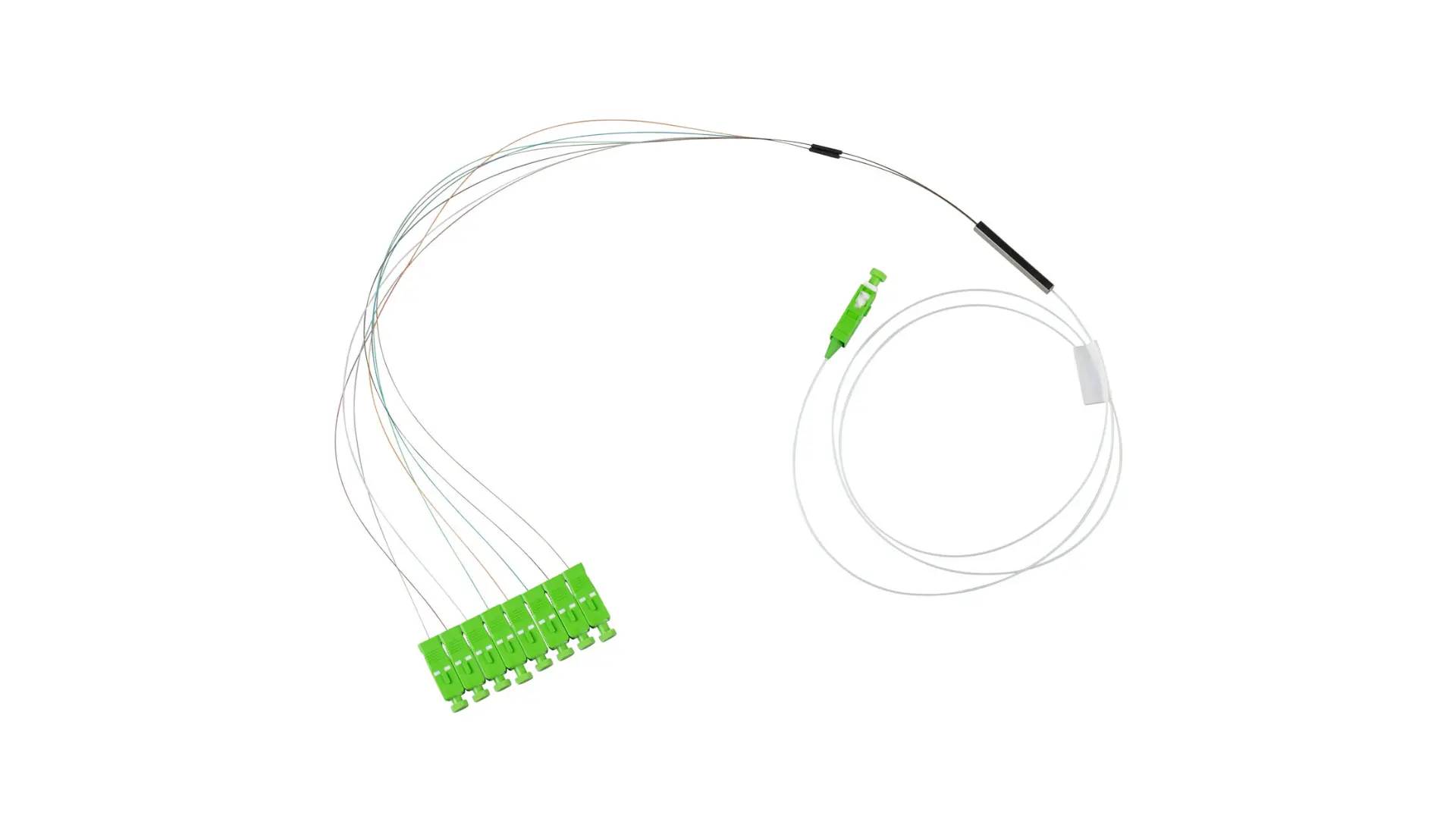 Divisor óptico PLC (Splitter) conectorizado 1x8.