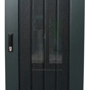 Gabinete Rack de Piso de 22U Microperforado con Sistema de Rodamiento.