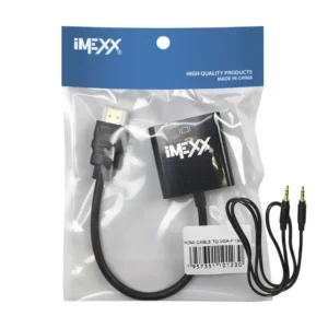 Cable Adaptador de Video HDMI Macho a VGA Hembra con Salida de Audio.