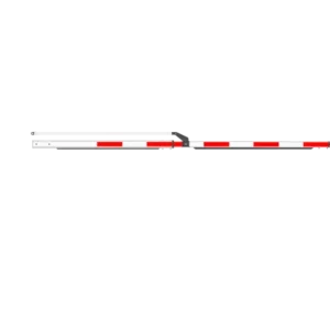 BRAZO ARTICULADO PLEGABLE DE 3 METROS EN 2 SECCIONES DE 1.5 METROS DE ALUMINIO PARA BARRERA VEHICULAR MOTORIZADA PESO APROXIMADO 7.2 KG COMPATIBLE CON SERIE IPMECD-1061