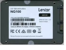 Unidad de Estado Sólido (SSD) NQ100 de 480GB 2.5" SATA III.