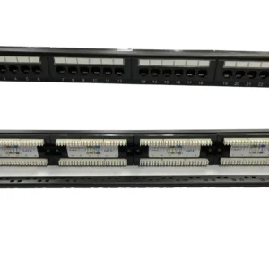 PATCH PANEL CAT6 DE 24 PUERTOS CON SOPORTE PARA CABLES