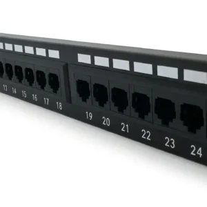 Patch Panel 24 puertos UTP Categoría 5E, 1RU