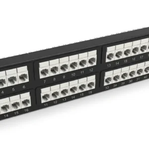 Patch Panel 48 puertos UTP Categoría 6A, 2RU