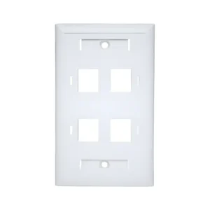 Face Plate con Etiquetas e Íconos, 4 Puerto